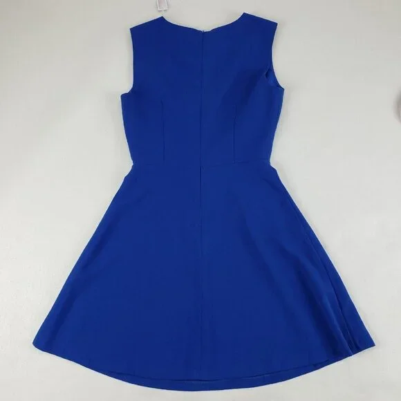 Chelsea 28 Cutout Sleeveless Dress Blue Womens XS Fit Flare Party Lined Mini - Picture 5 of 12